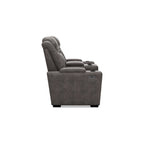 Causeuse inclinable électrique grise avec console - 71,75 L x 39 P x 44 H