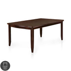 Table à manger extensible en bois Espresso de 78 pouces