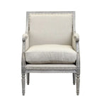 Fauteuil en bois blanc cassé