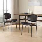 Chaises de salle à manger modernes en bois courbé (2 chaises)