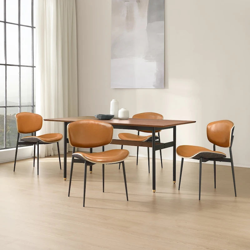 Chaises de salle à manger modernes en bois courbé (2 chaises)