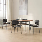 Chaises de salle à manger modernes en bois courbé (2 chaises)