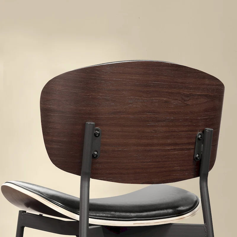 Chaises de salle à manger modernes en bois courbé (2 chaises)
