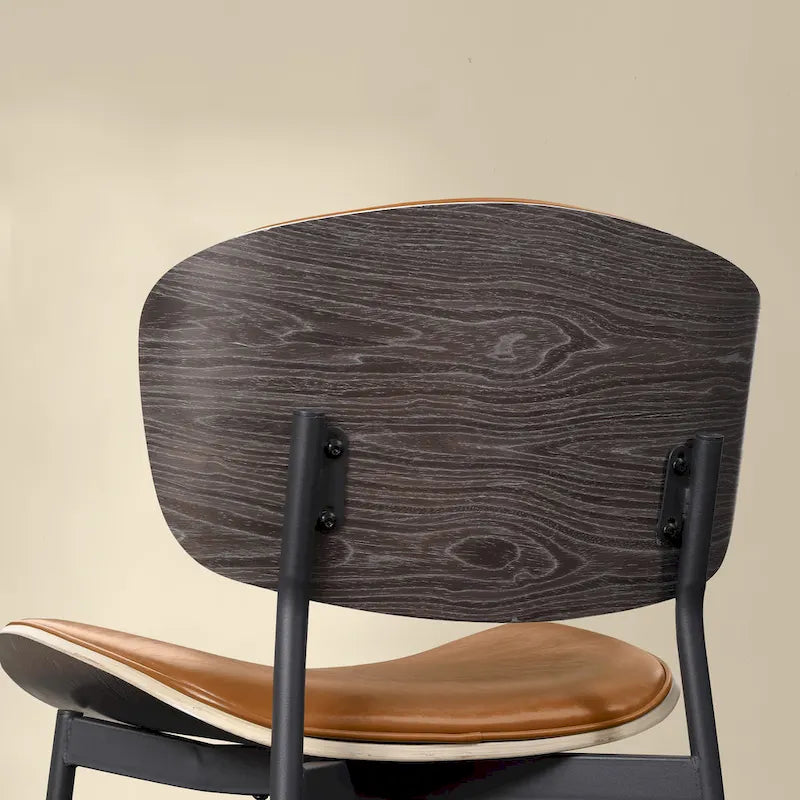 Chaises de salle à manger modernes en bois courbé (2 chaises)
