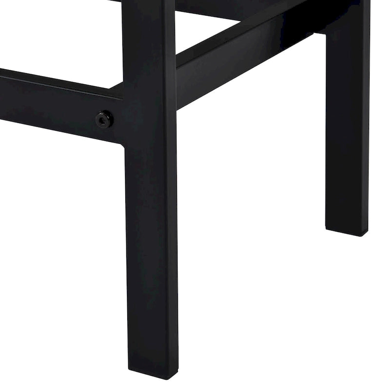 Table de salle à manger extra longue avec 3 tabourets de bar