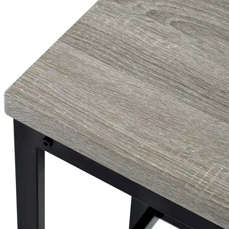 Table de salle à manger extra longue avec 3 tabourets de bar