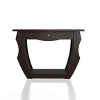 Console 1 tiroir en noyer contemporain de 99 cm