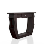 Console 1 tiroir en noyer contemporain de 99 cm