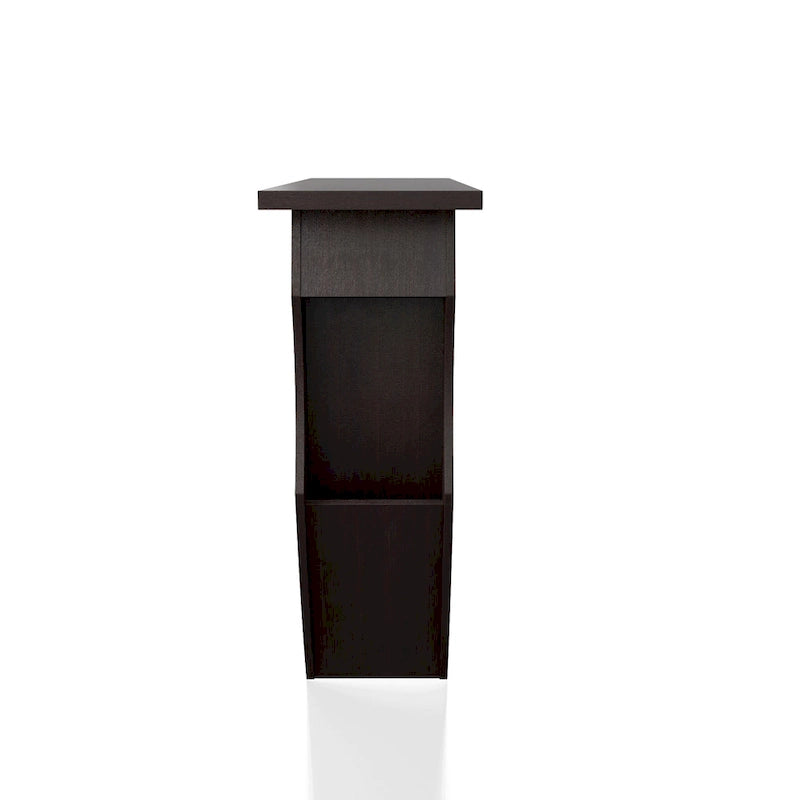 Console 1 tiroir en noyer contemporain de 99 cm