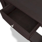 Console 1 tiroir en noyer contemporain de 99 cm