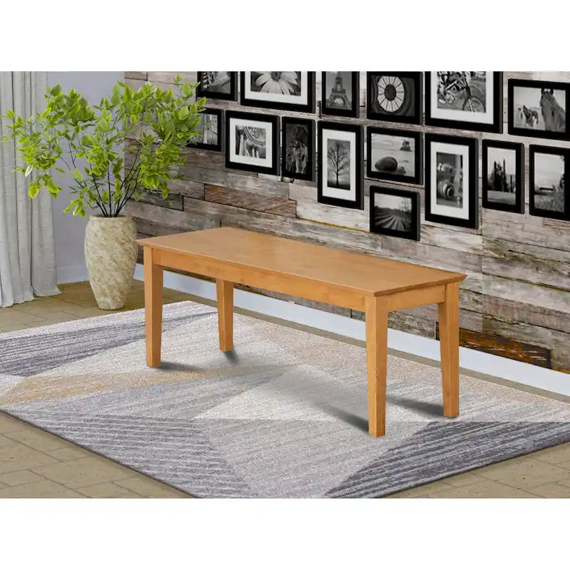 Banc de salle à manger avec assise en bois, 130x38x46 cm, (Options de finition)