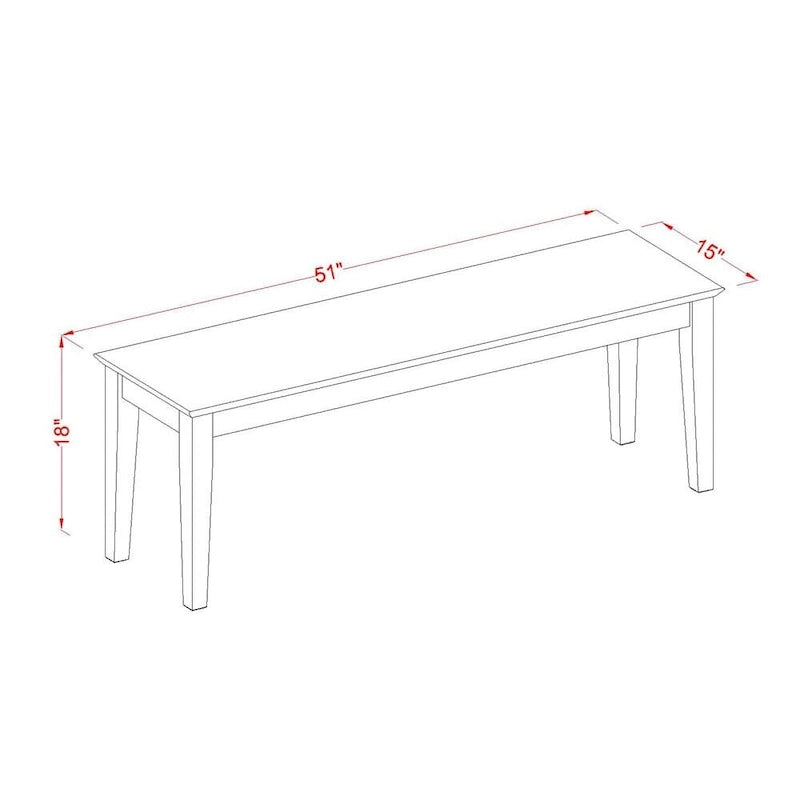 Banc de salle à manger avec assise en bois, 130x38x46 cm, (Options de finition)