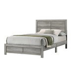 Chambre à coucher 6 pièces, plateforme rustique grise
