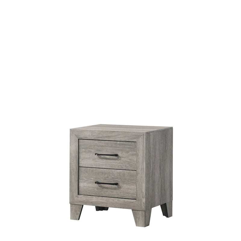 Chambre à coucher 6 pièces, plateforme rustique grise
