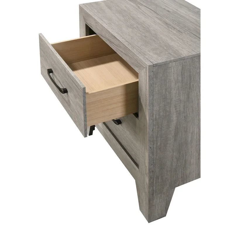 Chambre à coucher 6 pièces, plateforme rustique grise