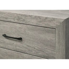 Chambre à coucher 6 pièces, plateforme rustique grise