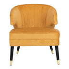 Fauteuil d'appoint à dossier haut en velours - 26,8 x 28 x 31,9