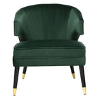Fauteuil d'appoint à dossier haut en velours - 26,8 x 28 x 31,9