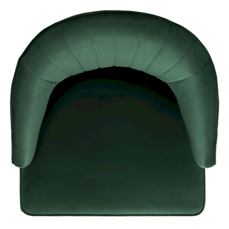 Fauteuil d'appoint à dossier haut en velours - 26,8 x 28 x 31,9