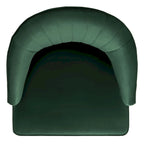 Fauteuil d'appoint à dossier haut en velours - 26,8 x 28 x 31,9