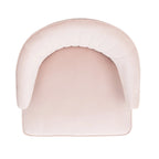Fauteuil d'appoint à dossier haut en velours - 26,8 x 28 x 31,9