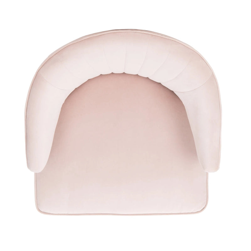Fauteuil d'appoint à dossier haut en velours - 26,8 x 28 x 31,9