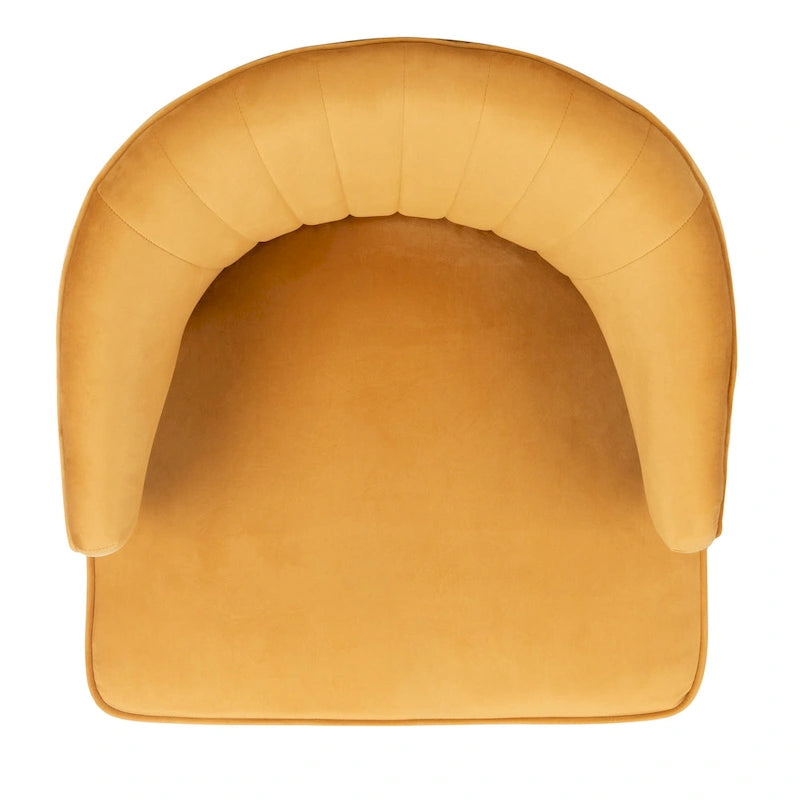 Fauteuil d'appoint à dossier haut en velours - 26,8 x 28 x 31,9