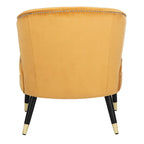 Fauteuil d'appoint à dossier haut en velours - 26,8 x 28 x 31,9