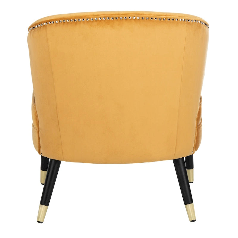Fauteuil d'appoint à dossier haut en velours - 26,8 x 28 x 31,9