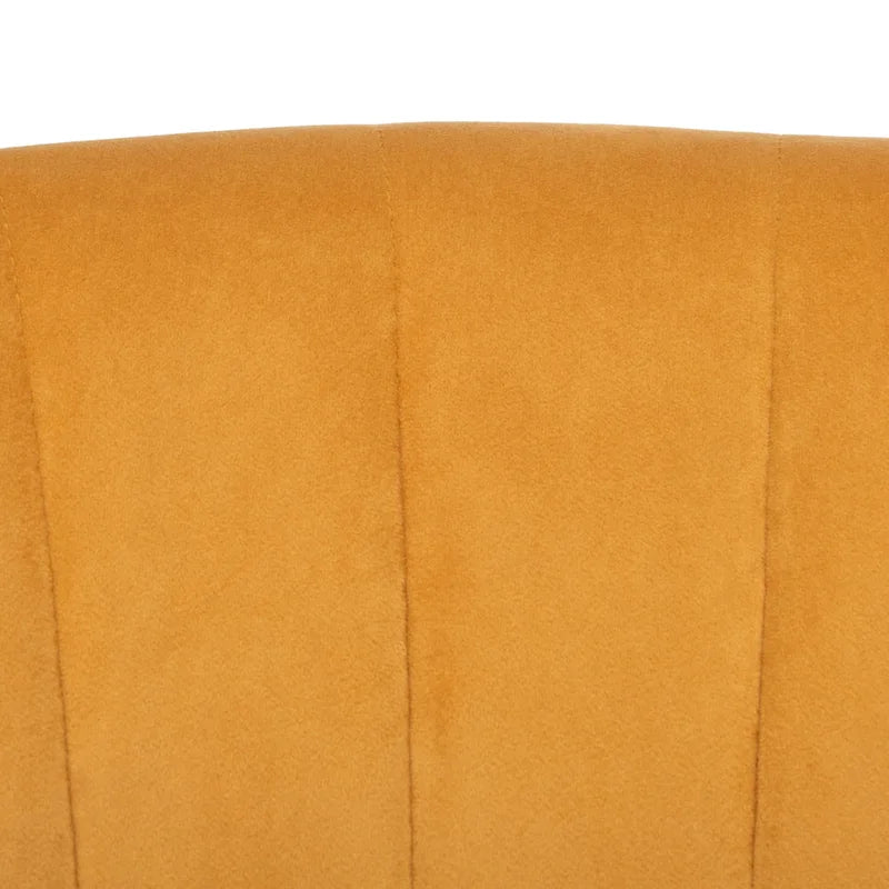 Fauteuil d'appoint à dossier haut en velours - 26,8 x 28 x 31,9