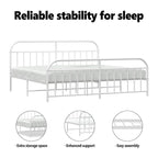 Cadre de lit en métal de 30,5 cm, sans matelas