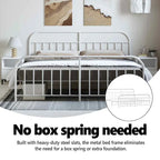 Cadre de lit en métal de 30,5 cm, sans matelas