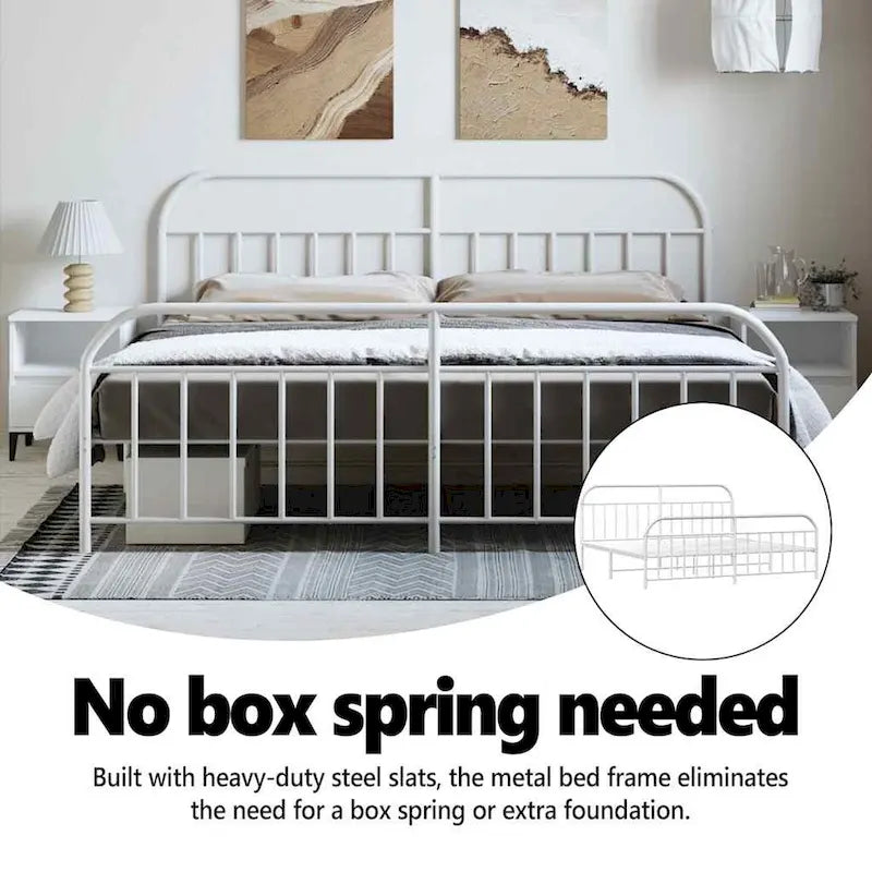 Cadre de lit en métal de 30,5 cm, sans matelas