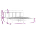 Cadre de lit en métal de 30,5 cm, sans matelas