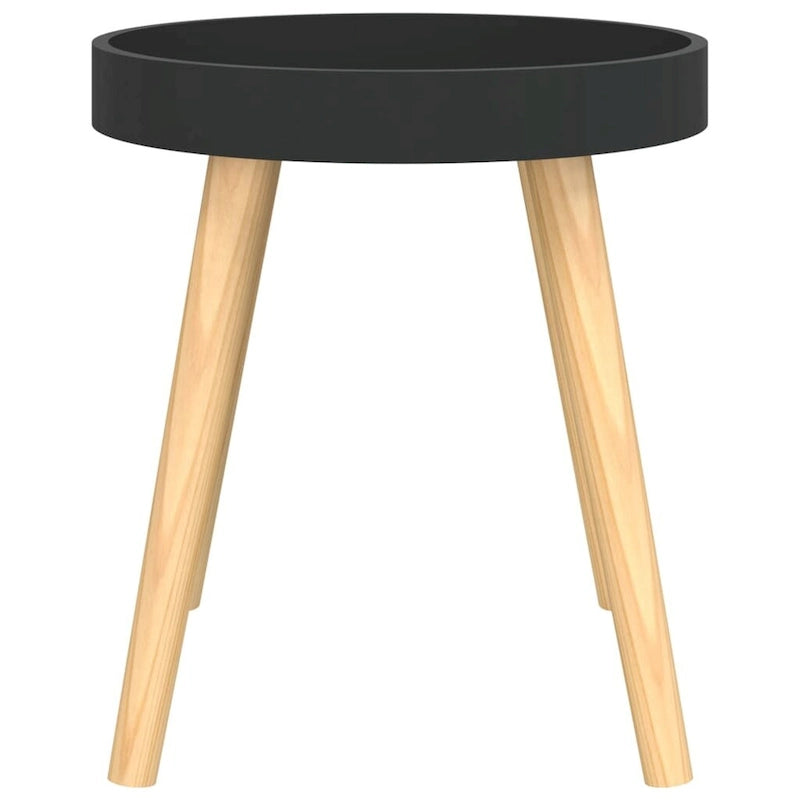 Table d'appoint ronde en bois d'ingénierie et pin massif - 15x15x15.7