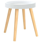 Table d'appoint ronde en bois d'ingénierie et pin massif - 15x15x15.7