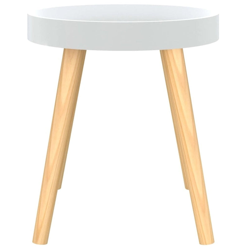 Table d'appoint ronde en bois d'ingénierie et pin massif - 15x15x15.7