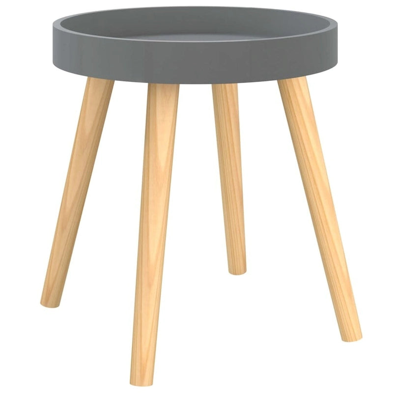 Table d'appoint ronde en bois d'ingénierie et pin massif - 15x15x15.7