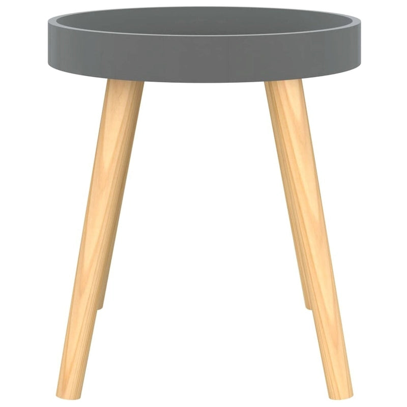 Table d'appoint ronde en bois d'ingénierie et pin massif - 15x15x15.7