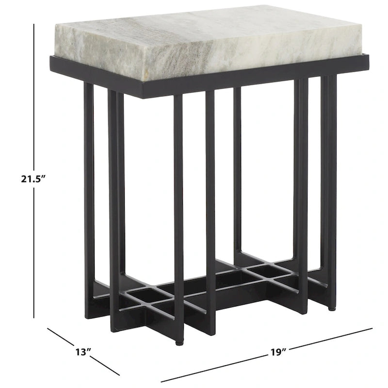 Table d'appoint rectangulaire - 19 L x 13 P x 22 H