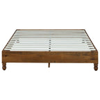 Cadre de lit en bois massif 12 pouces, style rustique, élimine le besoin de sommier tapissier, finition naturelle