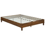 Cadre de lit en bois massif 12 pouces, style rustique, élimine le besoin de sommier tapissier, finition naturelle