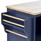 Desserte de cuisine à roulettes, Meuble de rangement, Plateau en bois massif