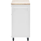 Desserte de cuisine à roulettes, Meuble de rangement, Plateau en bois massif