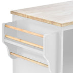 Desserte de cuisine à roulettes, Meuble de rangement, Plateau en bois massif