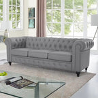 Canapé Chesterfield, confort luxueux pour salons douillets, canapé moderne du milieu du siècle, 3 places
