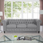 Canapé Chesterfield, confort luxueux pour salons douillets, canapé moderne du milieu du siècle, 3 places