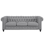Canapé Chesterfield, confort luxueux pour salons douillets, canapé moderne du milieu du siècle, 3 places