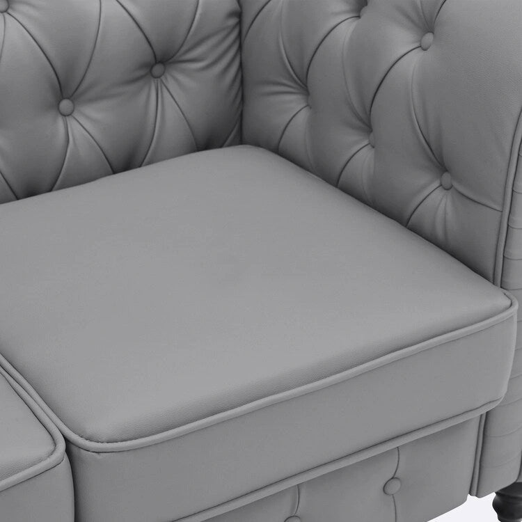 Canapé Chesterfield, confort luxueux pour salons douillets, canapé moderne du milieu du siècle, 3 places