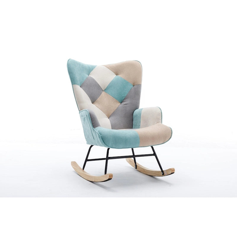 Fauteuil d'appoint moderne Patchwork pour salon, chambre, studio